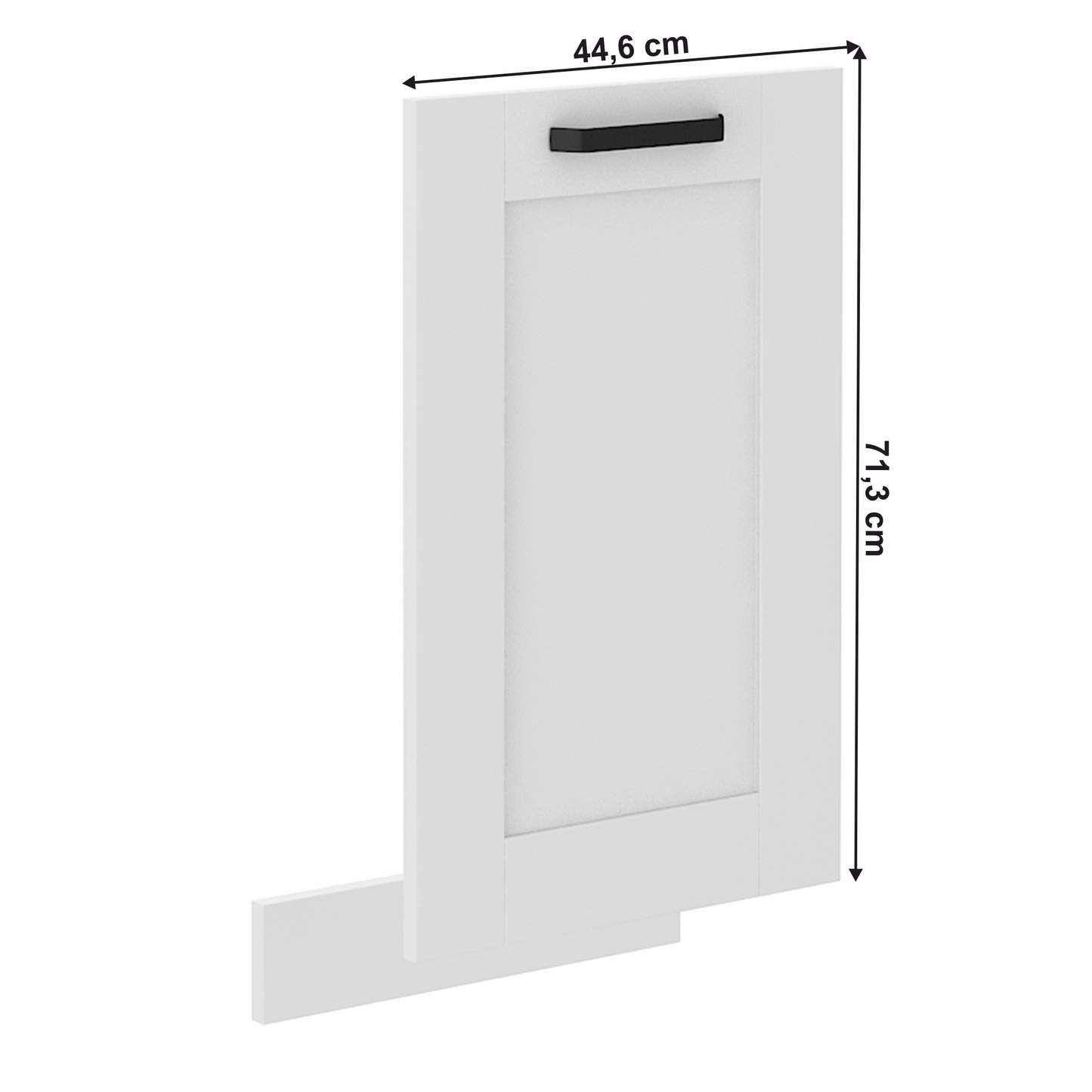 Uşă pentru maşină de spălat vase, albă, LULA ZM 713x446