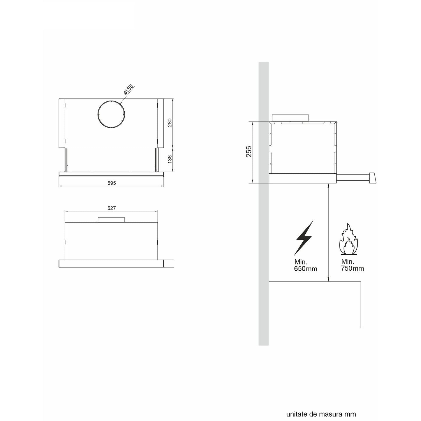 Hota telescopica Pyramis Turbo MDT SL Full Grey Glass
