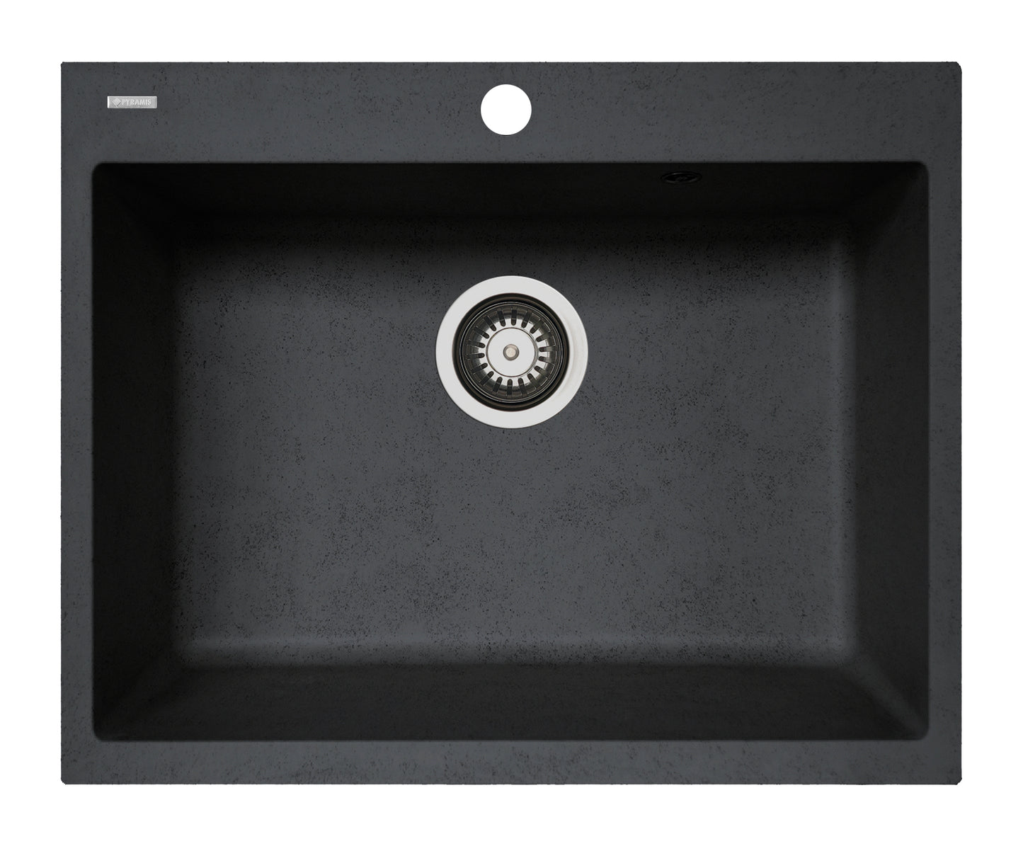 Chiuveta soft compozit Pyramis Square DUROTHEK 60x50 1B negru