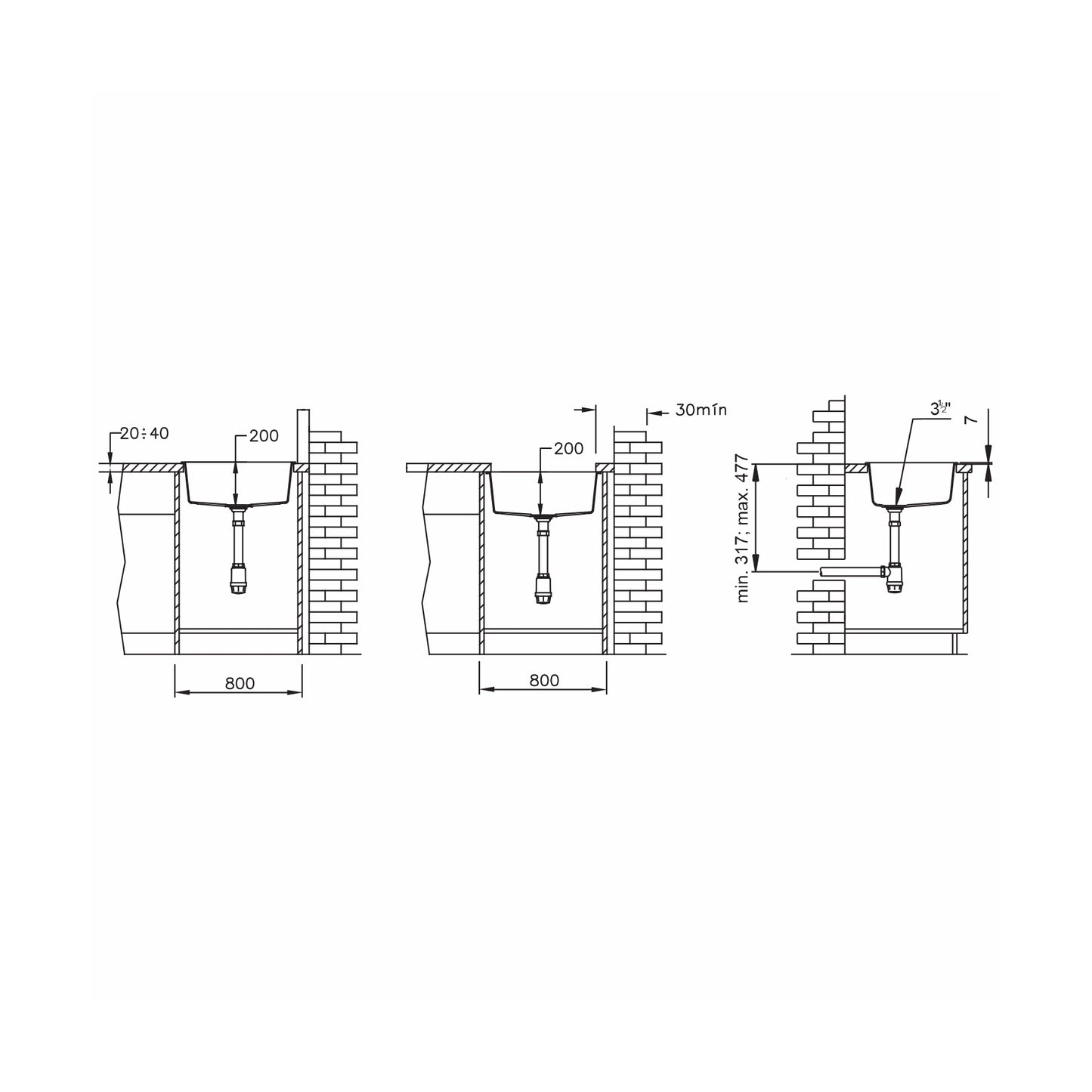 Chiuveta soft compozit Pyramis Square DUROTHEK 76x50 1B gri