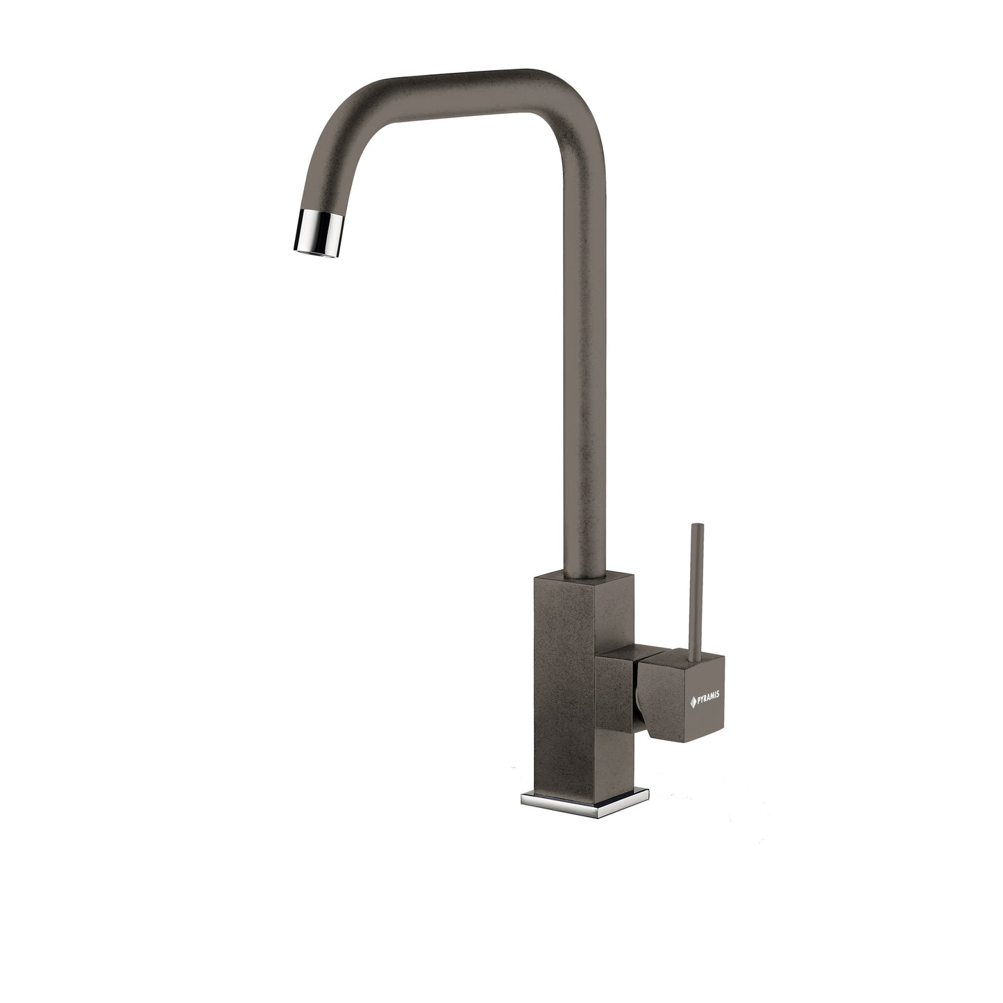 Set chiuveta granit ITHAKA 1B 61x51 si baterie ADELITA Iron Grey