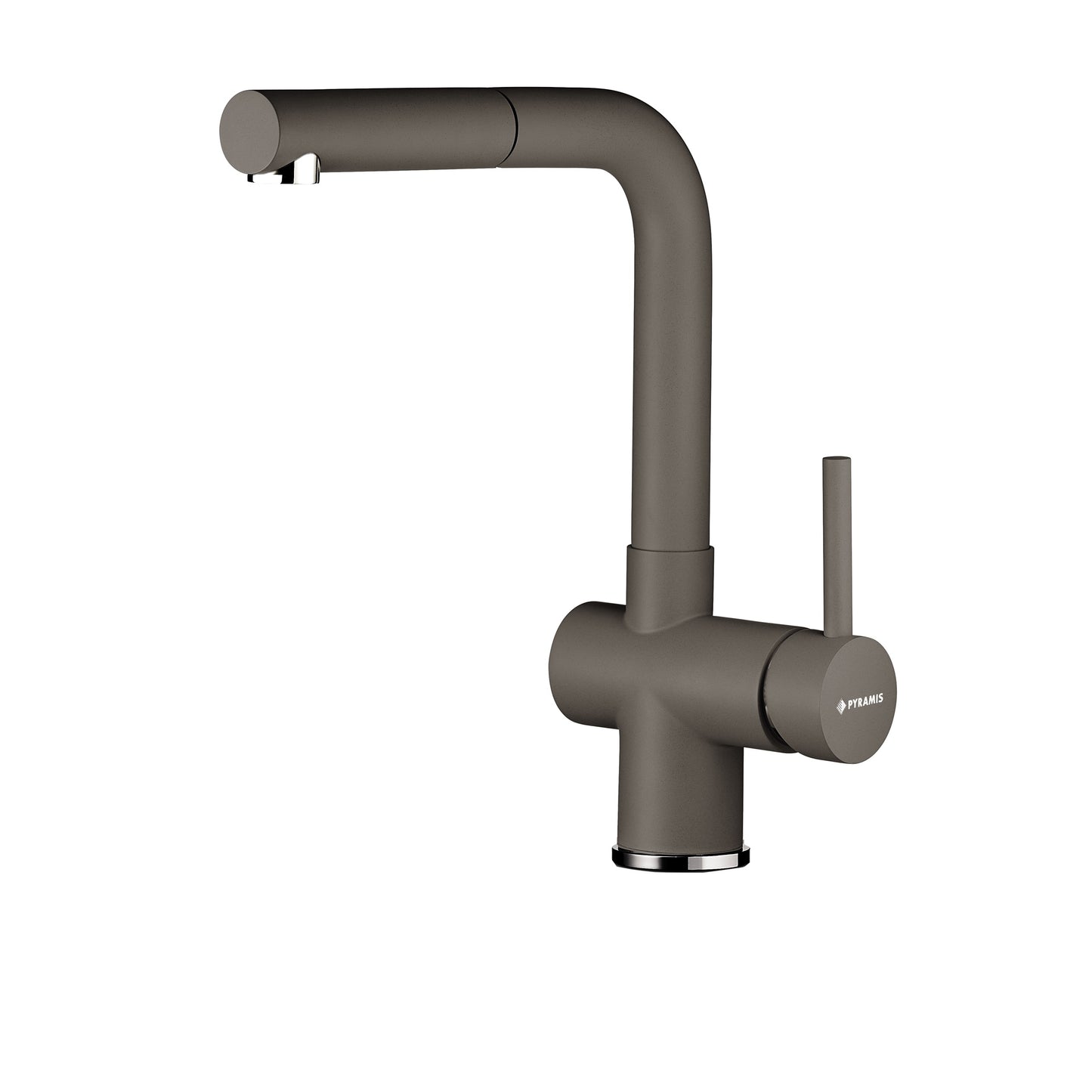 Set chiuveta granit ITHAKA 1 1/2B 1D 100x50 si baterie CAPRICCIO Iron Grey