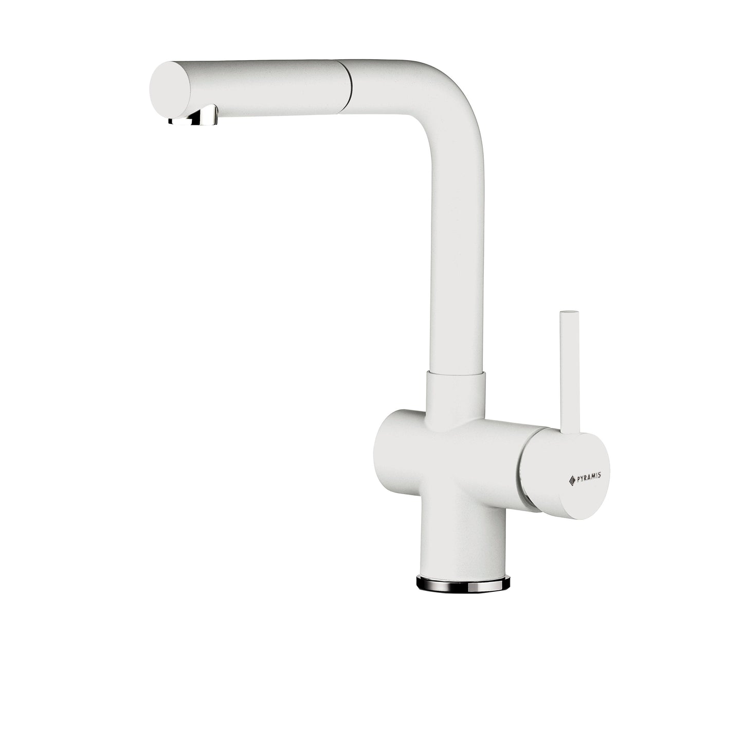 Set chiuveta granit ITHAKA 1 1/2B 1D 100x50 si baterie CAPRICCIO Snow