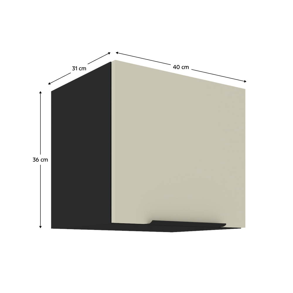 Dulap superior, caşmir/negru, ARAKA 40 GU-36 1F
