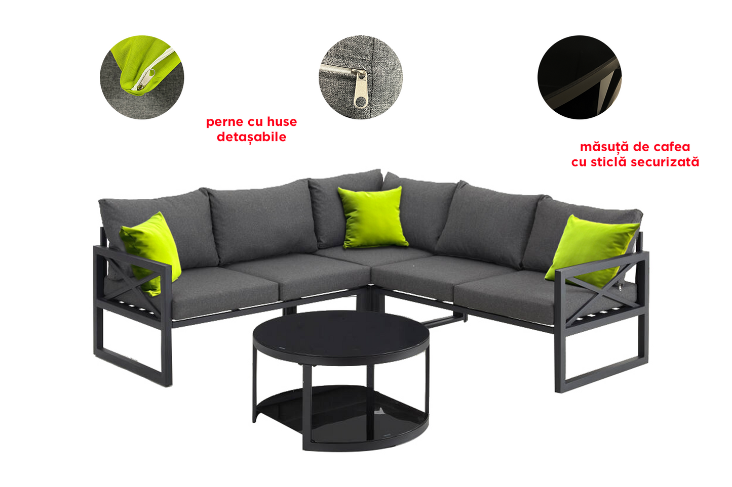 Colțar BAHAMAS cu măsuță de cafea - Gallery Image 2