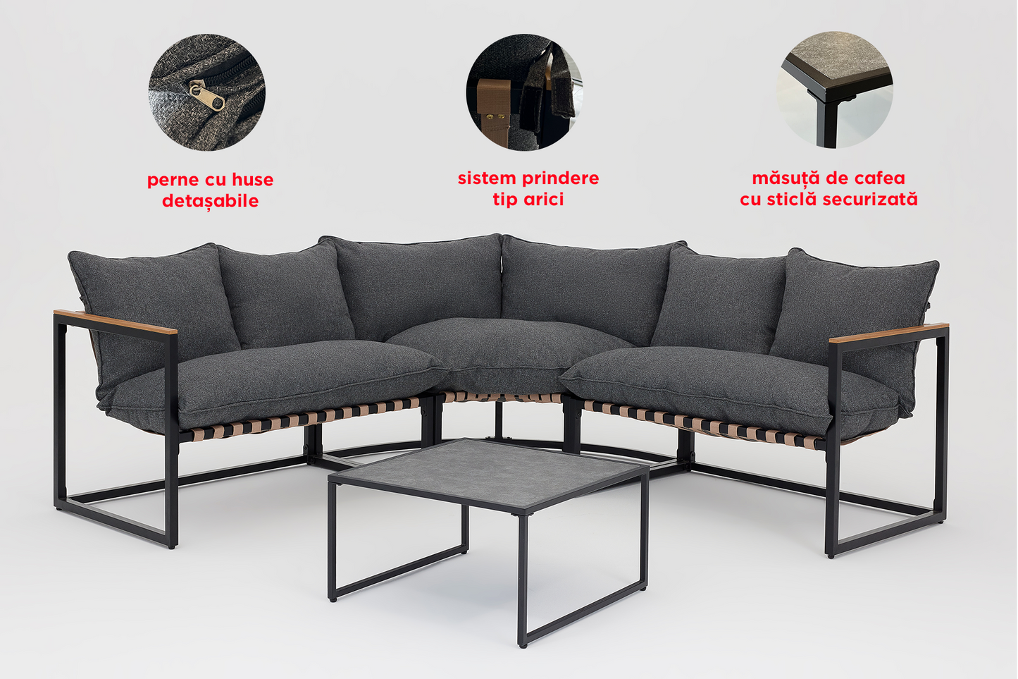 Colțar IBIZA cu măsuță de cafea - Gallery Image 2