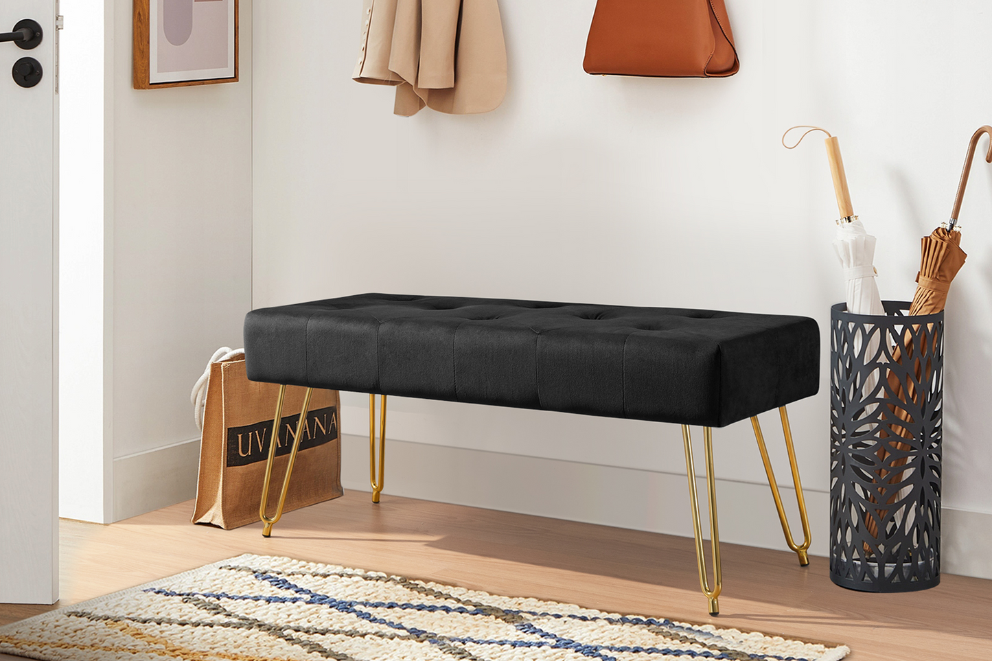 Băncuță Glamour velvet - Gallery Image 2