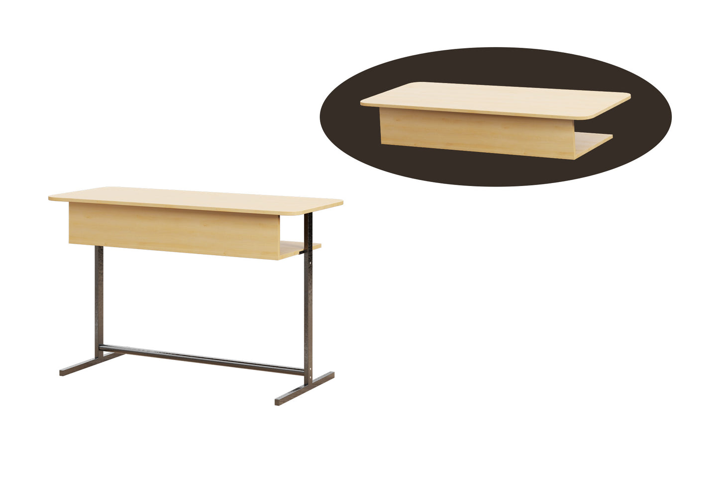 Bancă școlară 2 persoane - Gallery Image 1