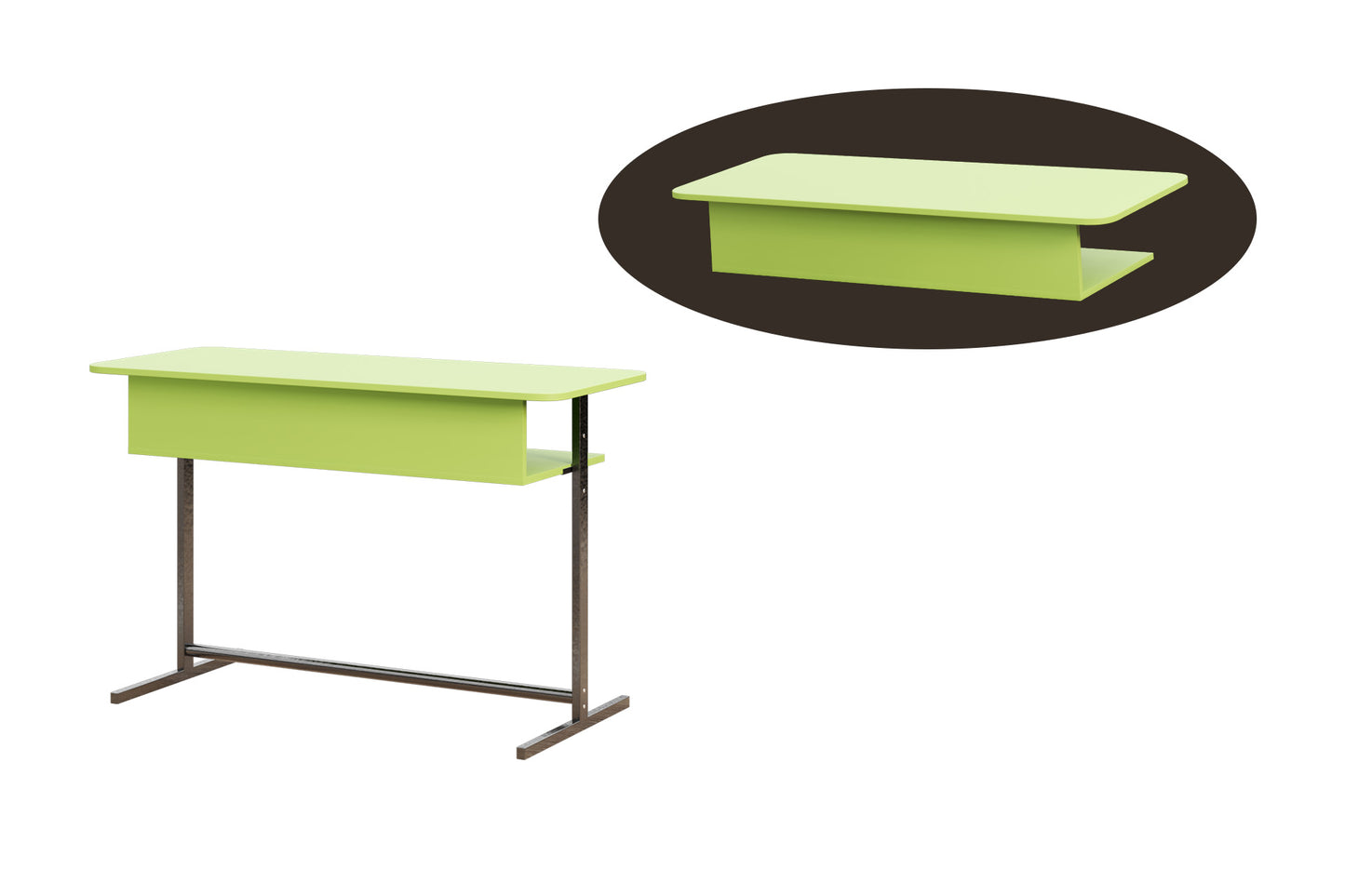 Bancă școlară 2 persoane - Gallery Image 2