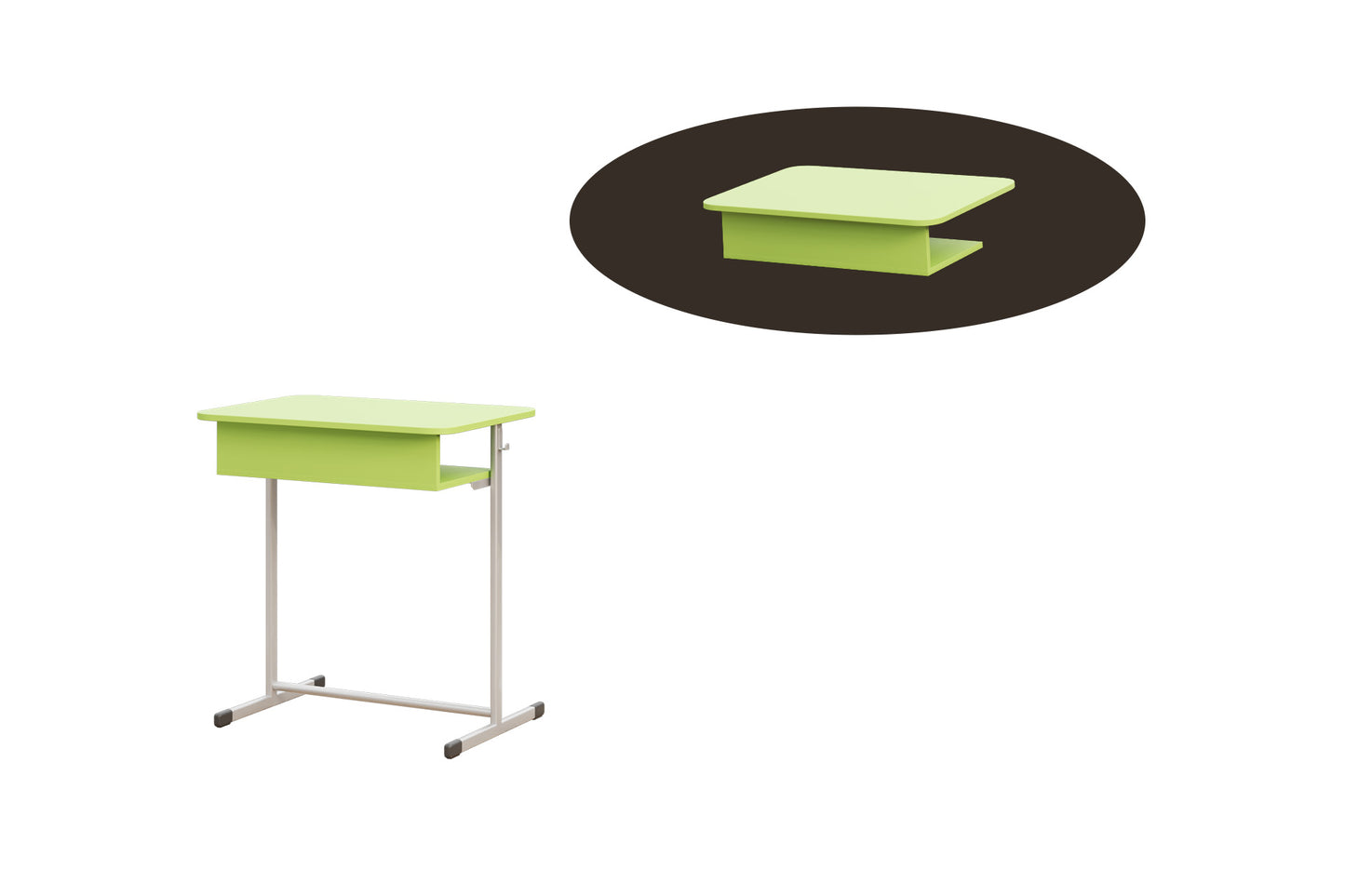 Bancă școlară 1 persoană - Gallery Image 2