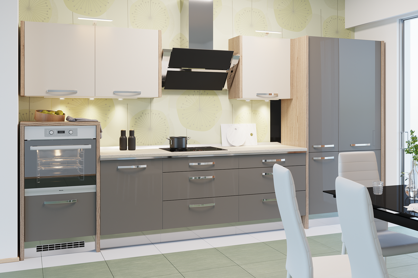 Bucătăria Gazelle L395 cm super lucios - Gallery Image 1