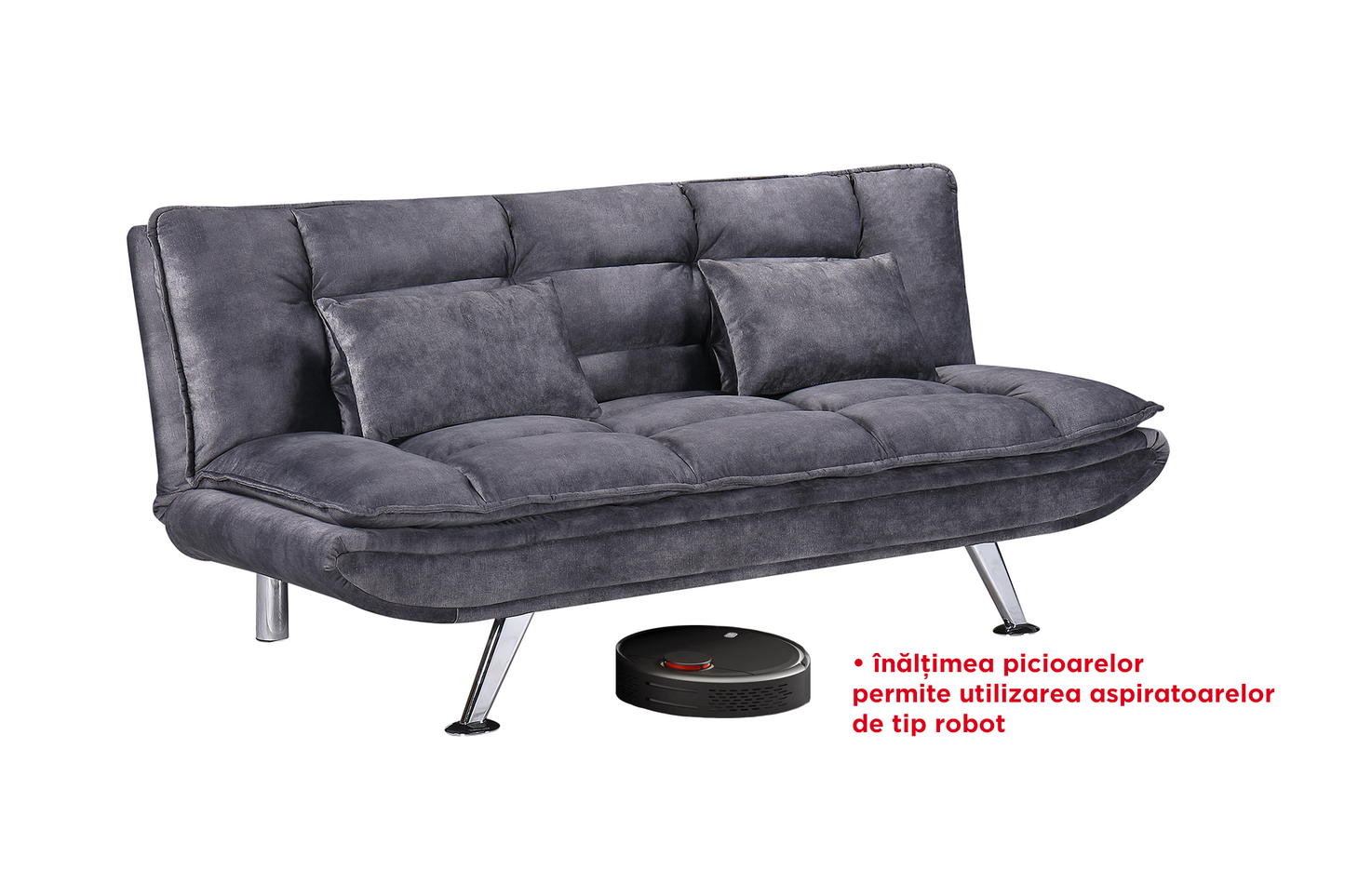 Canapea extensibilă Chic 2 locuri (rabatabilă, click-clack) - Gallery Image 2