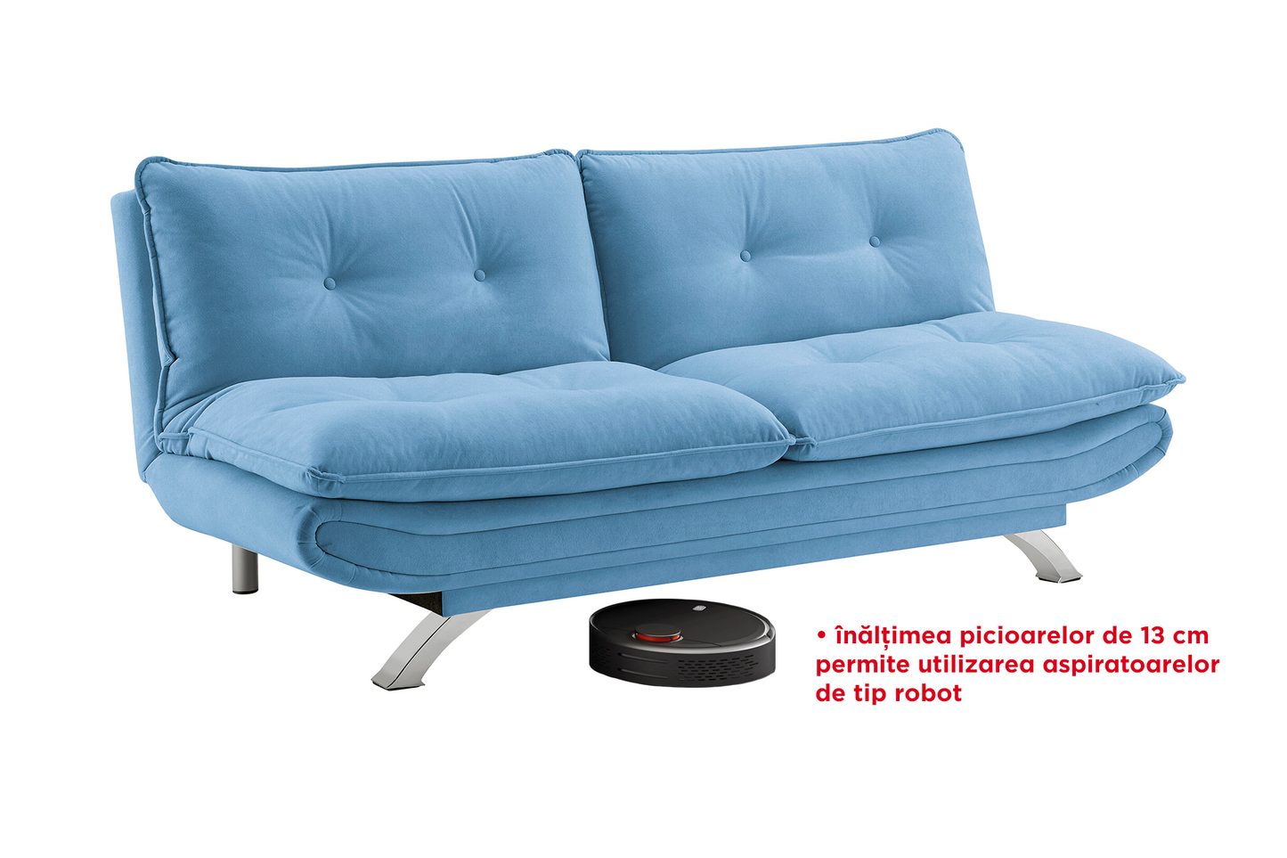 Canapea extensibilă Elegance 3 locuri (rabatabilă, click clack) - Gallery Image 2