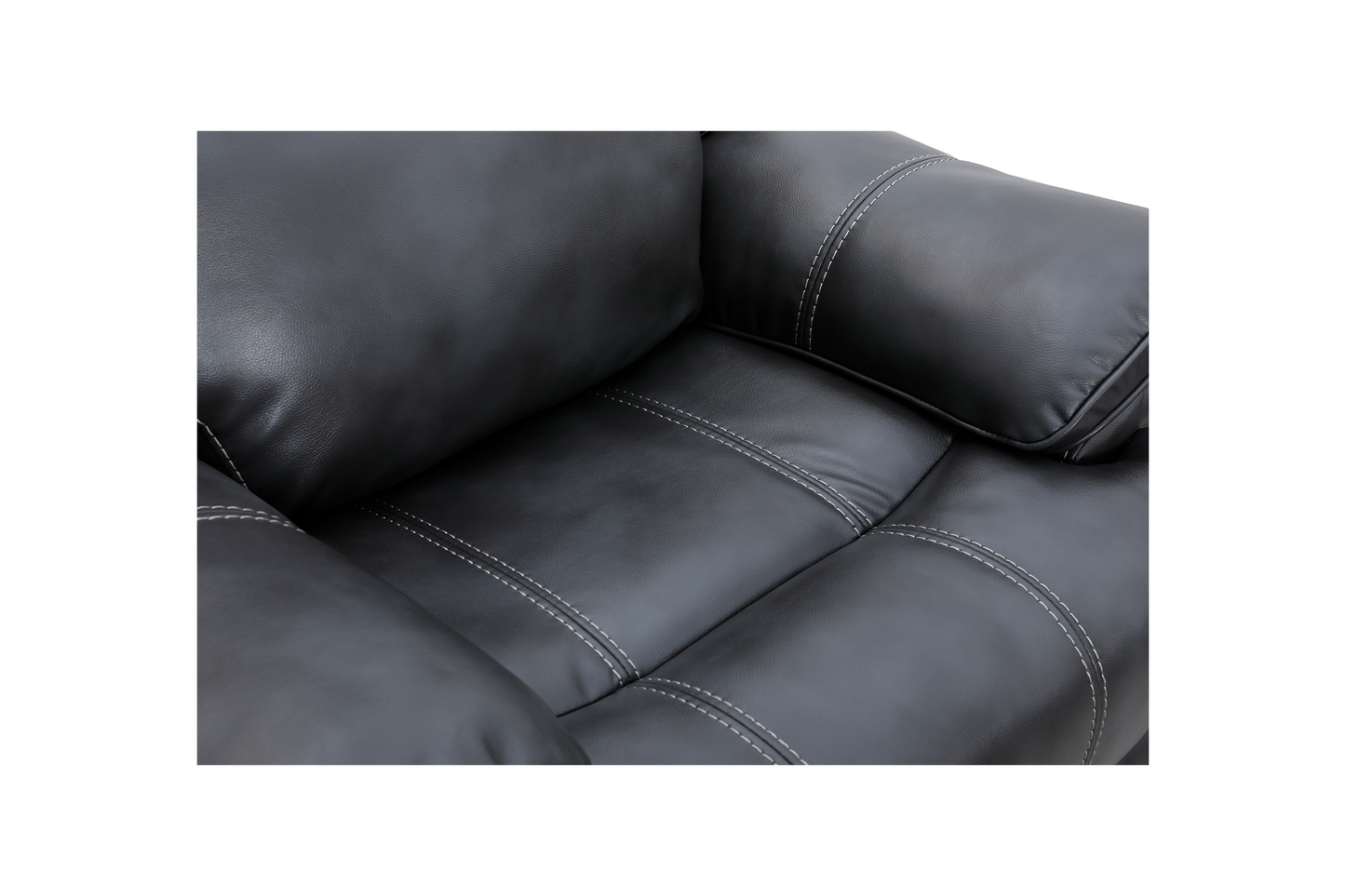 Canapea piele naturală Imperial 3 locuri cu 2 reclinere - Gallery Image 5