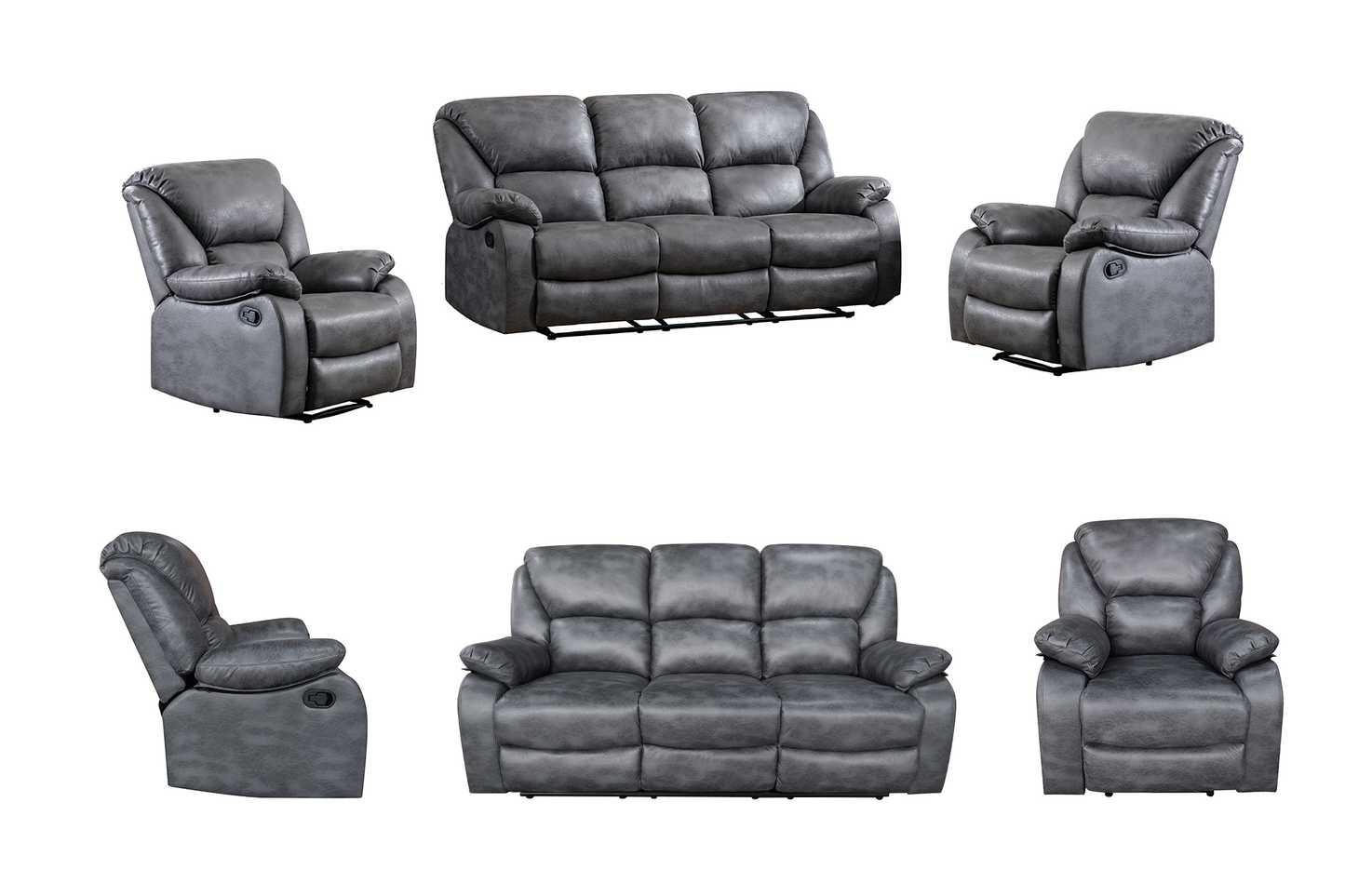 Canapea Barcelona 3 locuri cu 2 reclinere - Gallery Image 2