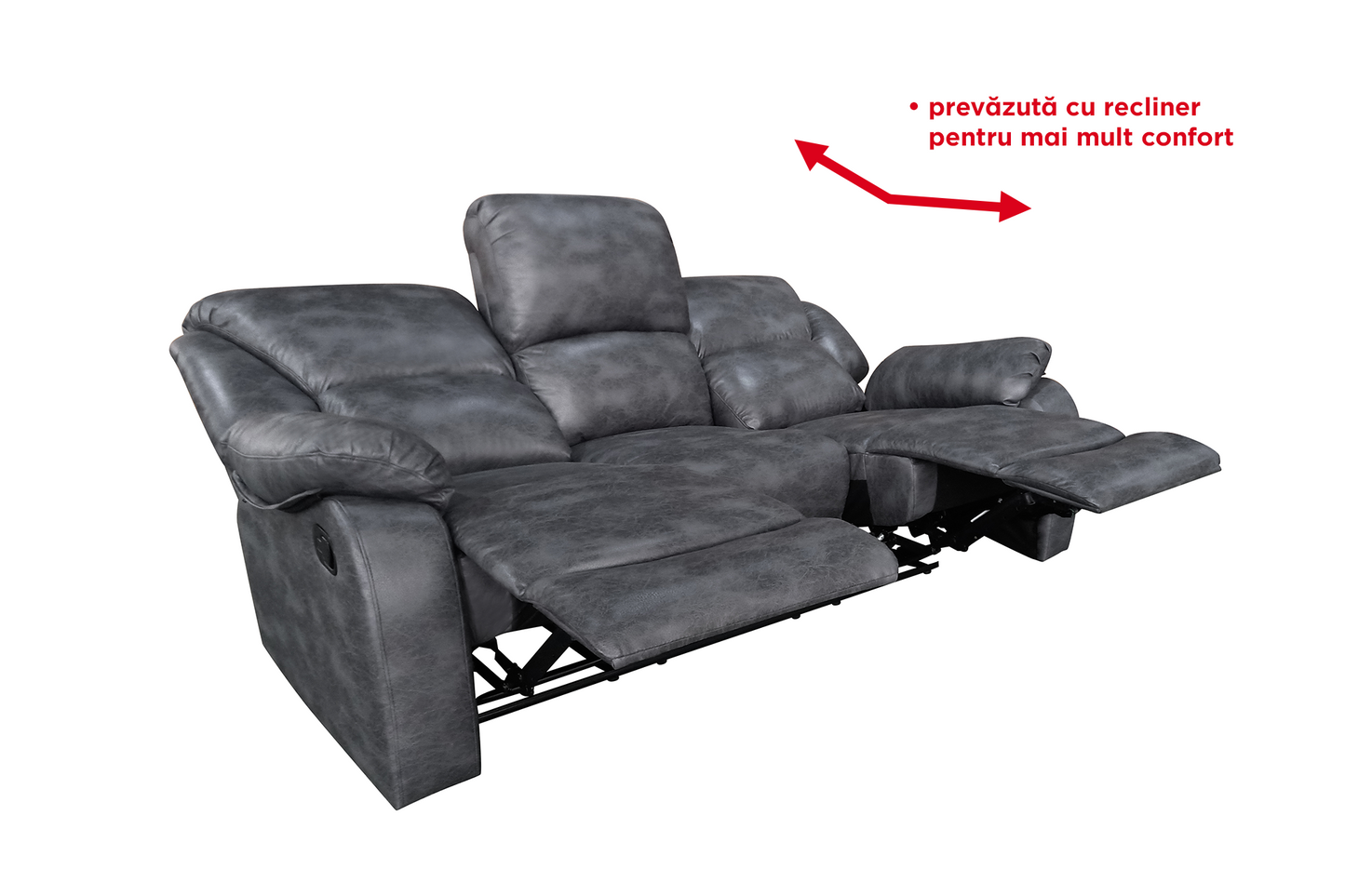 Canapea Barcelona 3 locuri cu 2 reclinere - Gallery Image 3