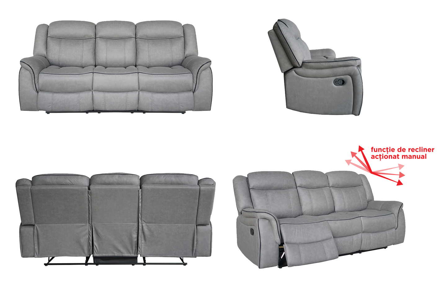 Canapele cu reclinere Dover - Gallery Image 4
