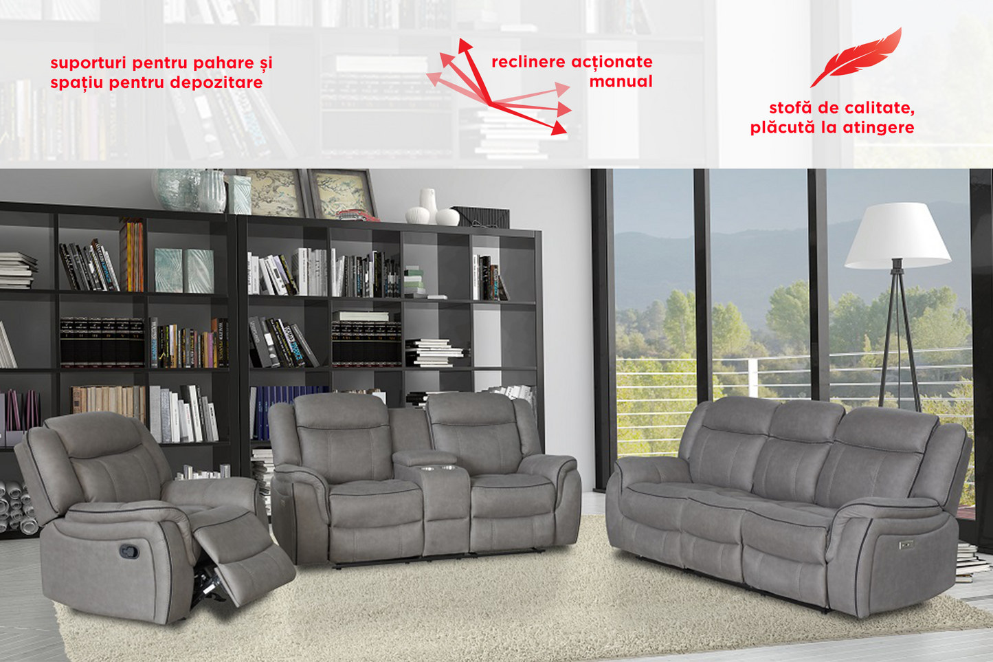 Canapele cu reclinere Dover - Main Image