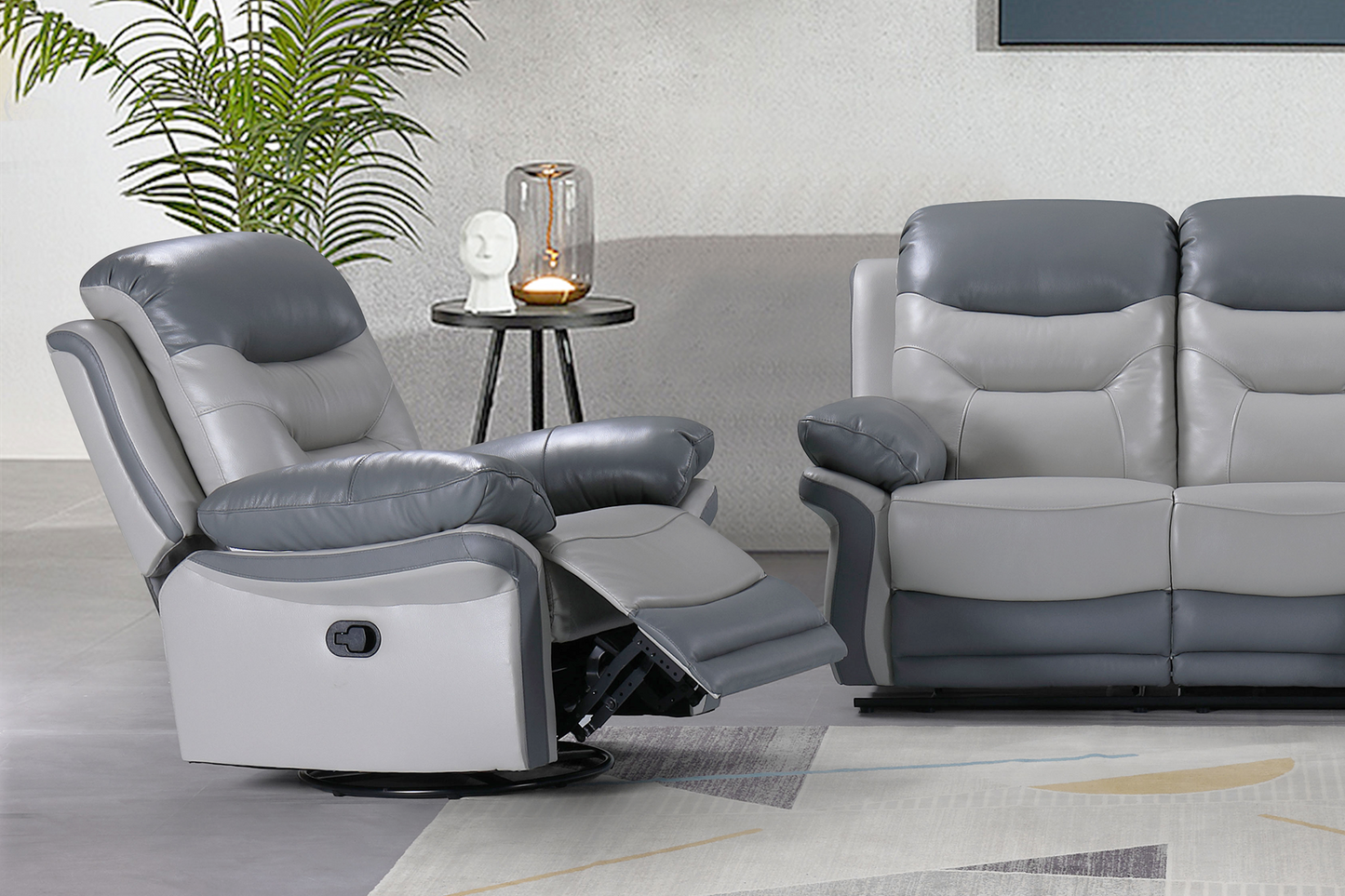 Fotoliu cu recliner Macao gri - Gallery Image 1