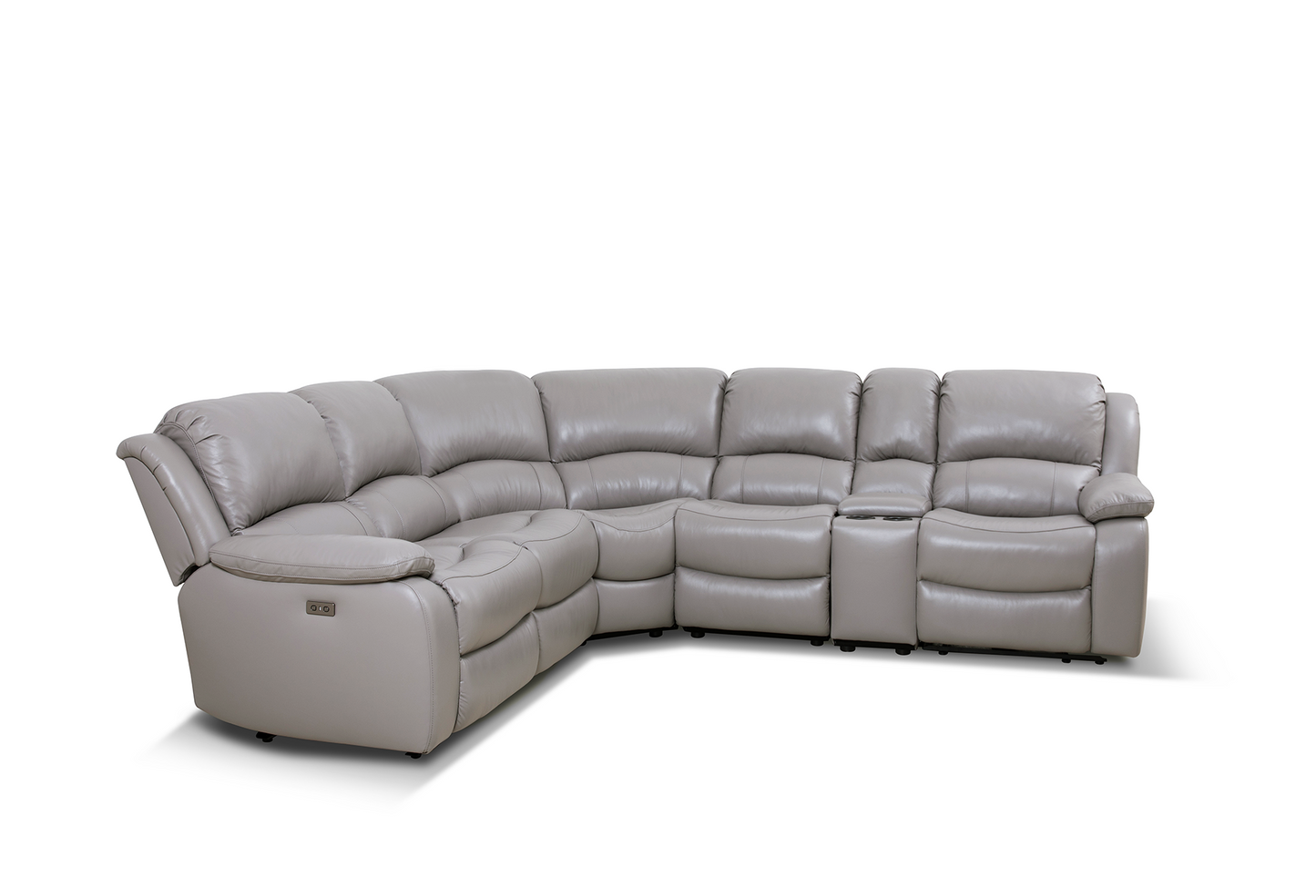 Colțar piele naturală Grand Lounge cu reclinere electrice - Gallery Image 5