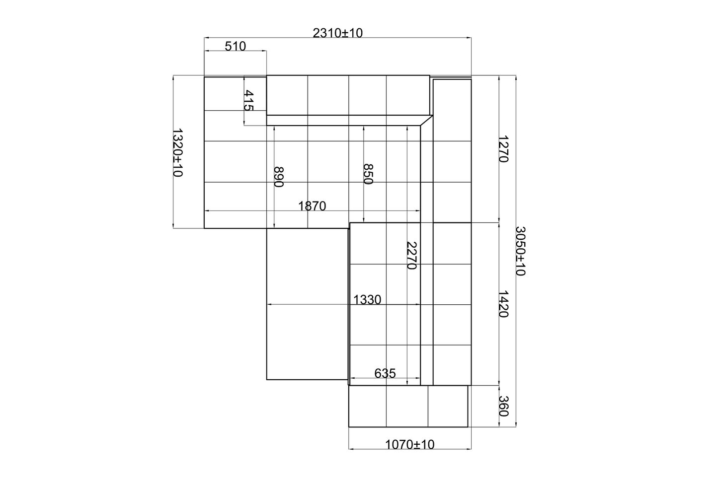 Colțar modular extensibil Kiev cu ladă pentru depozitare - Gallery Image 8