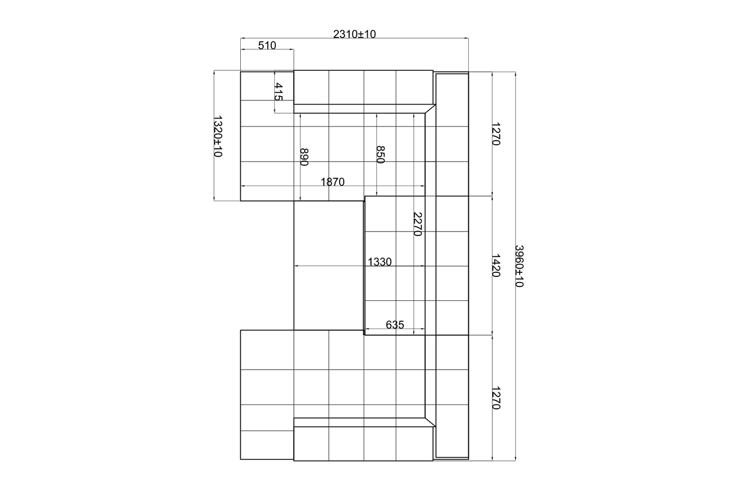 Colțar modular extensibil Kiev cu ladă pentru depozitare - Gallery Image 9