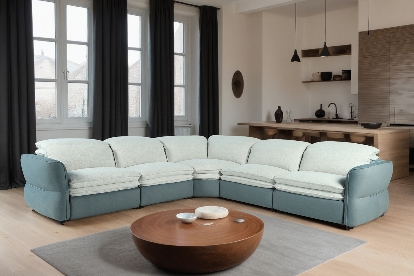 Colțar cu reclinere electrice Metropolis - Main Image