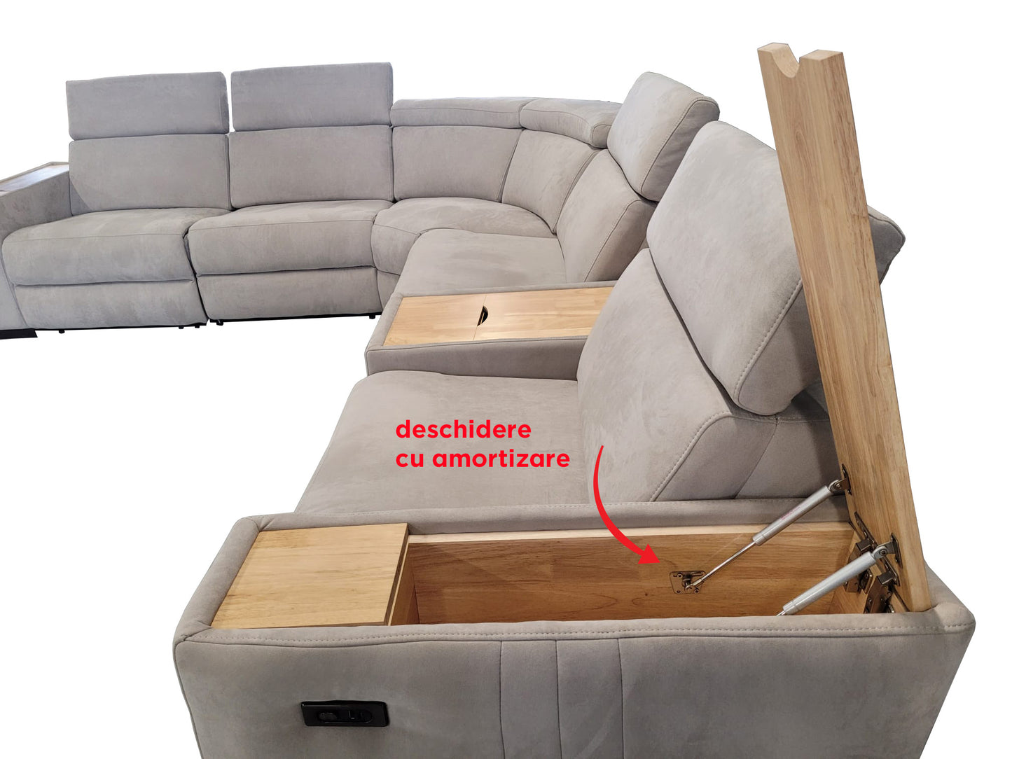 Colțar cu reclinere electrice Prestige Maximus - Gallery Image 5