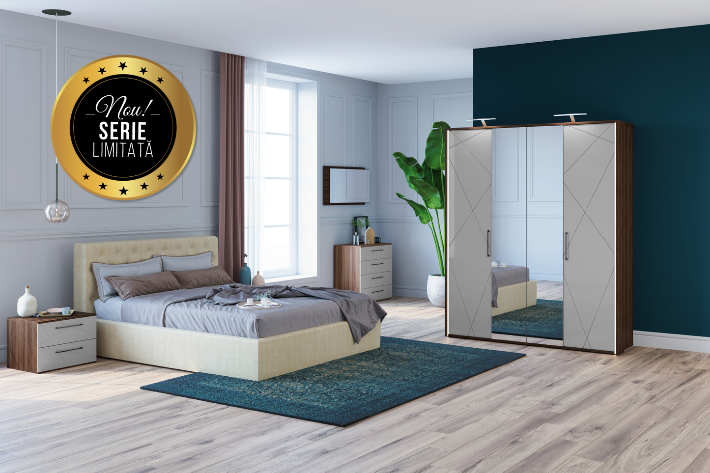 Dormitor City cu pat California - Gallery Image 1