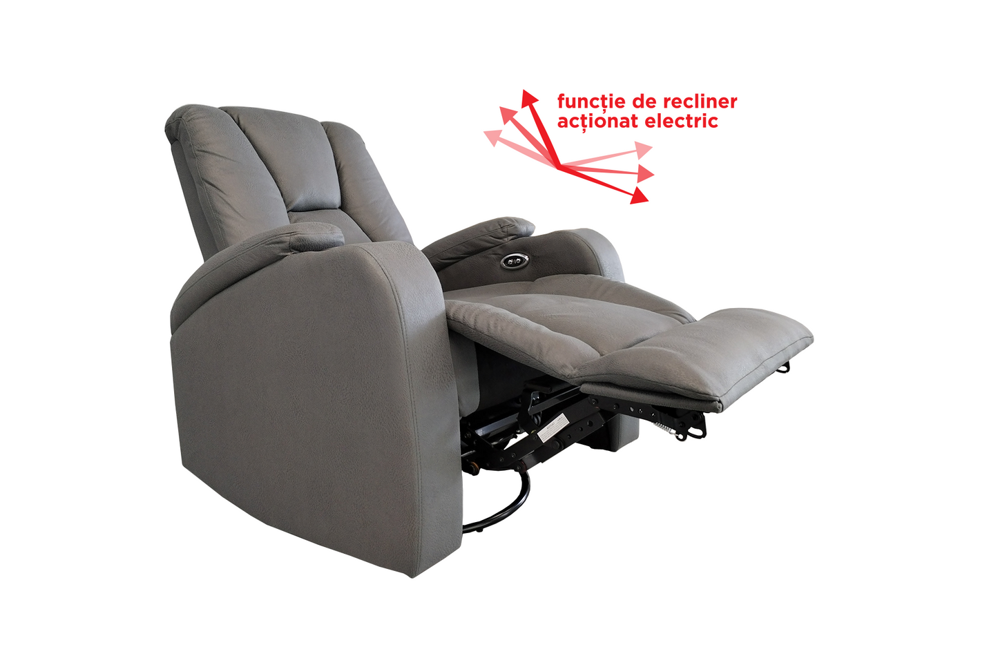 Fotoliu cu recliner electric Regal Grey (balansoar, rotativ) - Gallery Image 4