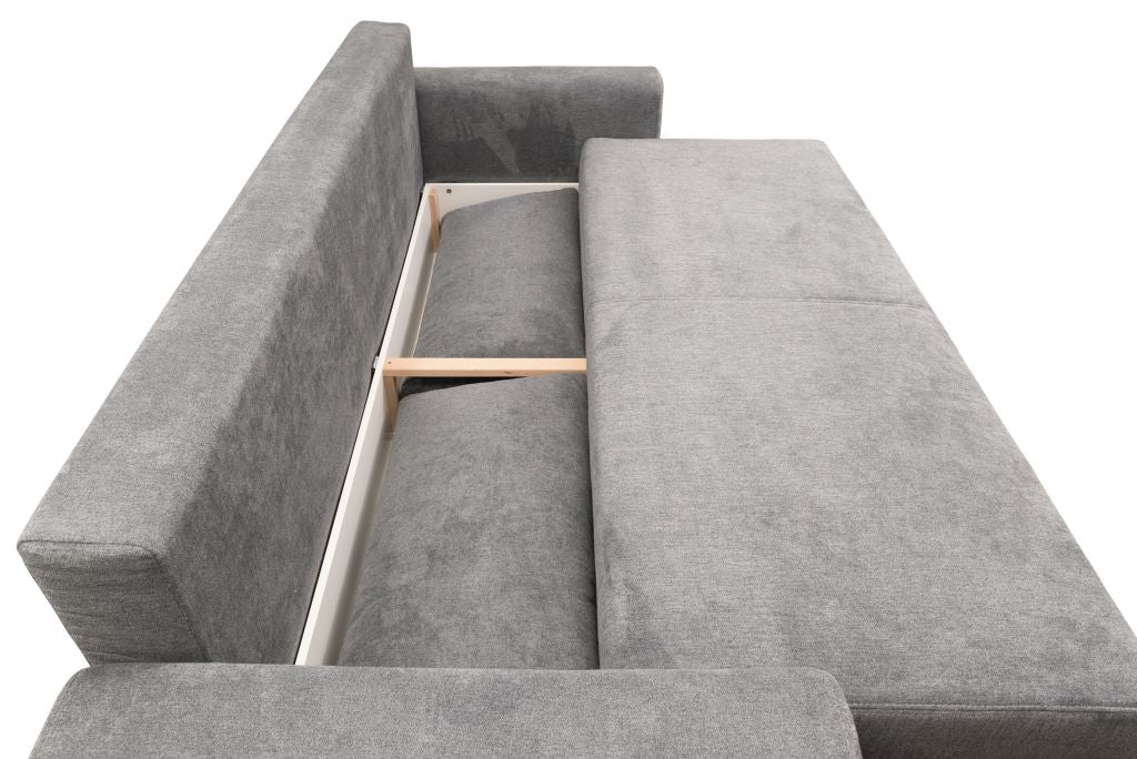 Canapea extensibila Genf cu spatiu de depozitare, 248 x 103 cm