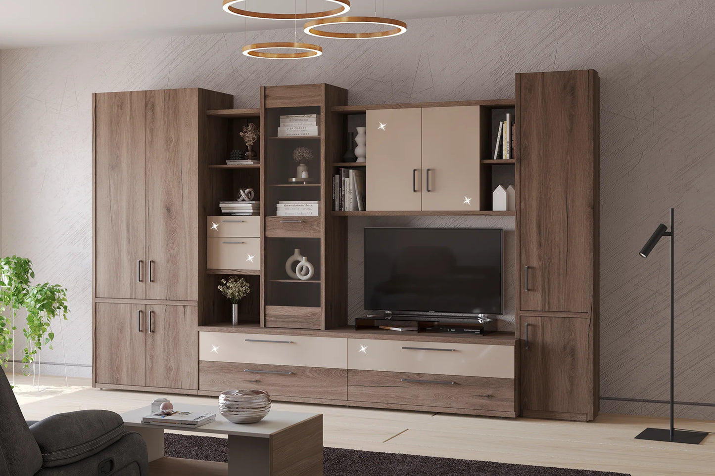 Living Miracco clasic L367 cu șifonier 4 uși