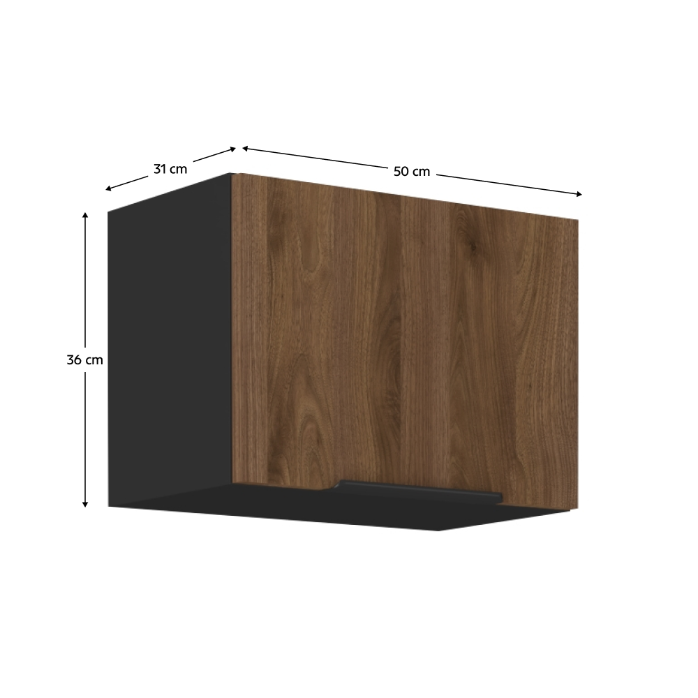 Dulap superior, nuc okapi/negru, MENZO 50 GU-36 1F