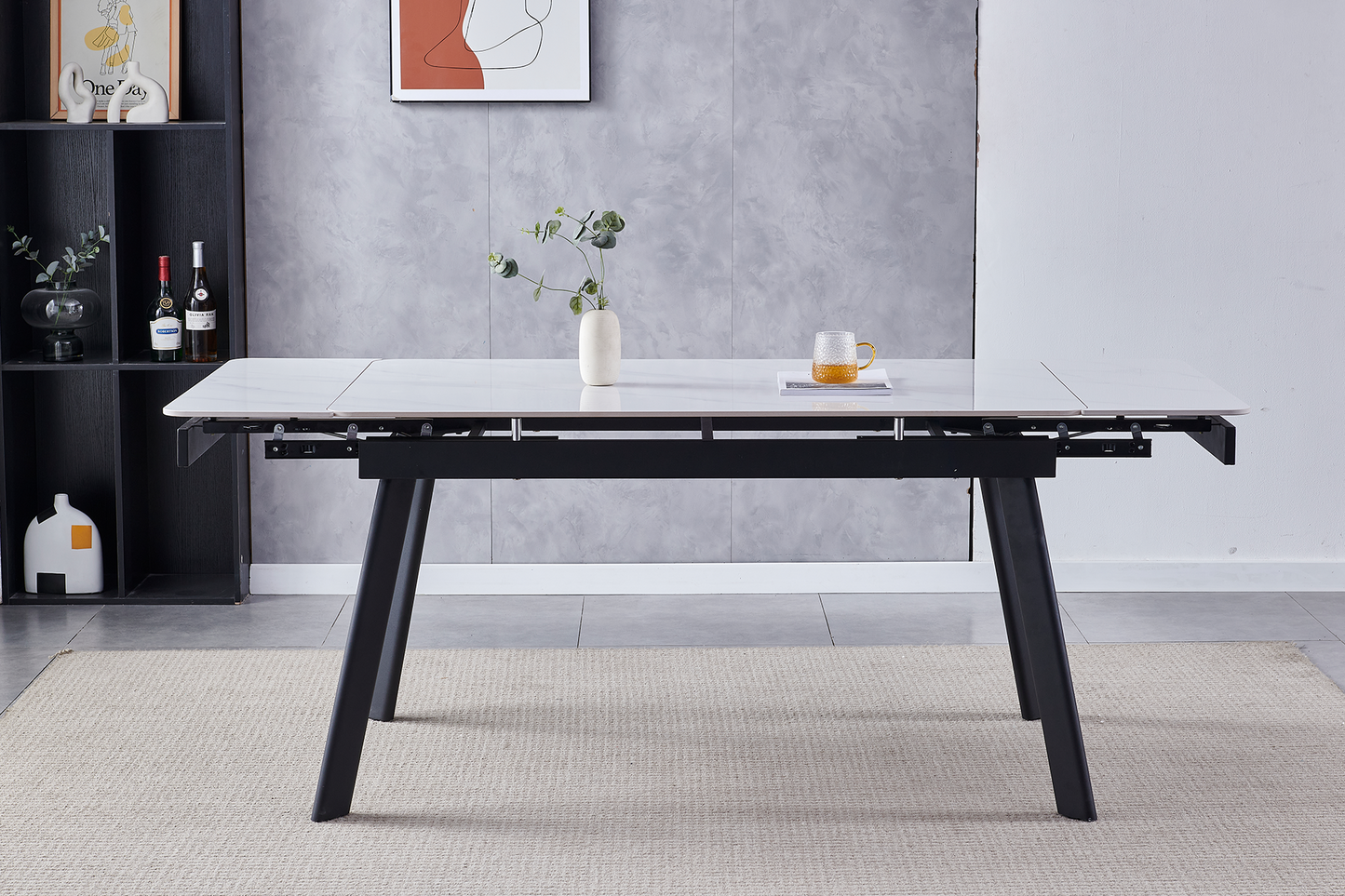 Masă extensibilă Manhattan white ceramic - Gallery Image 5