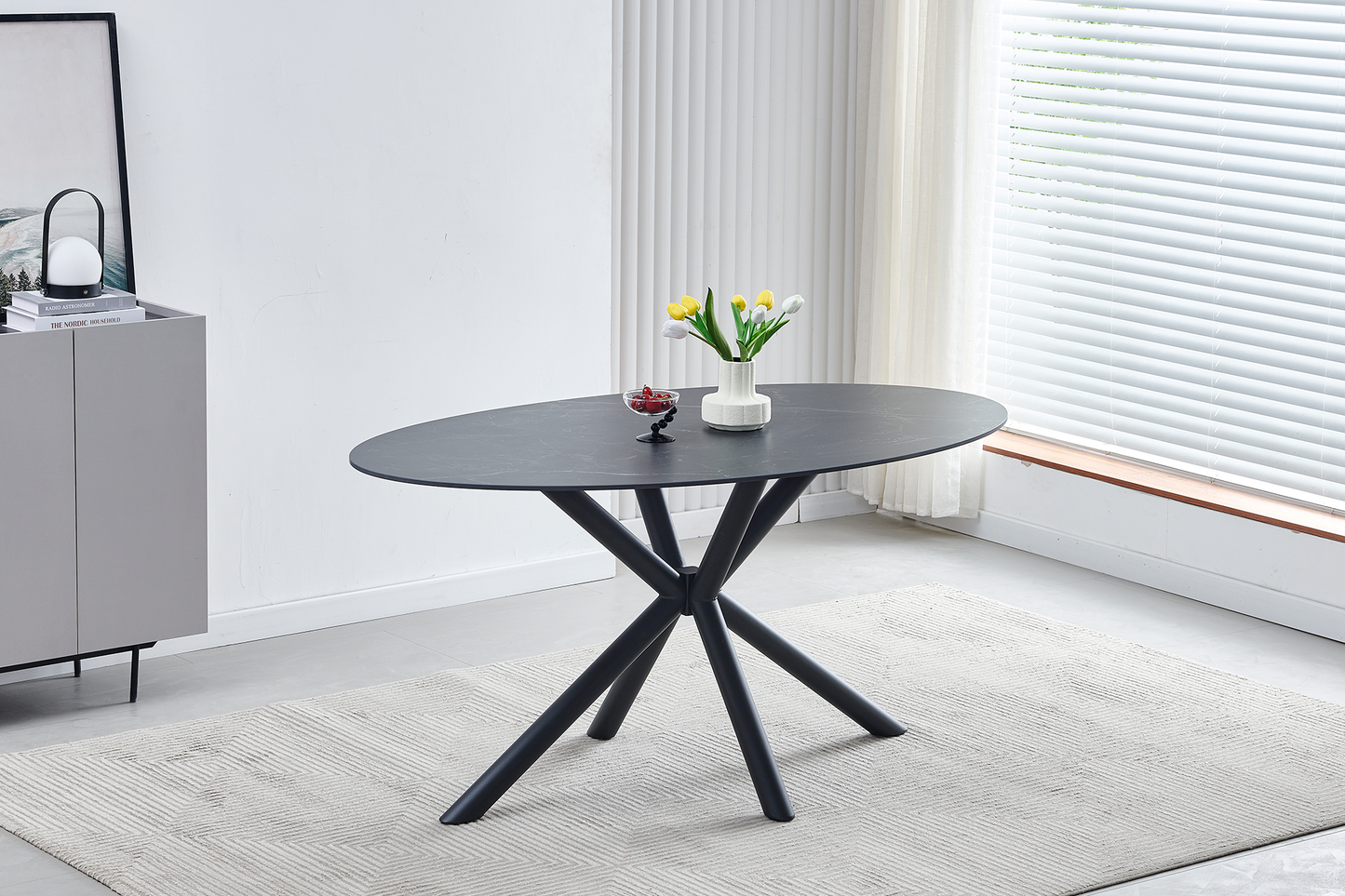 Masă Shakespeare black ceramic L160 - Gallery Image 1