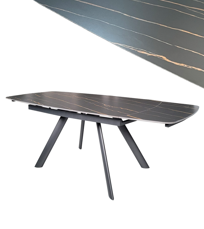 Masă extensibilă Shape black ceramic - Main Image