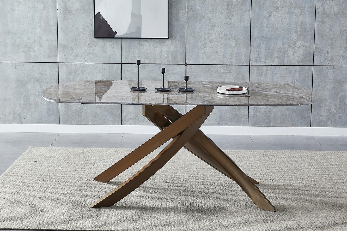 Masă Splendor brown ceramic L180 - Gallery Image 5