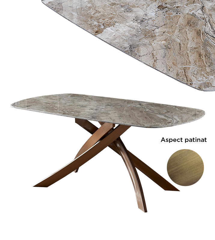 Masa Splendor brown ceramic L180– mobilaslava