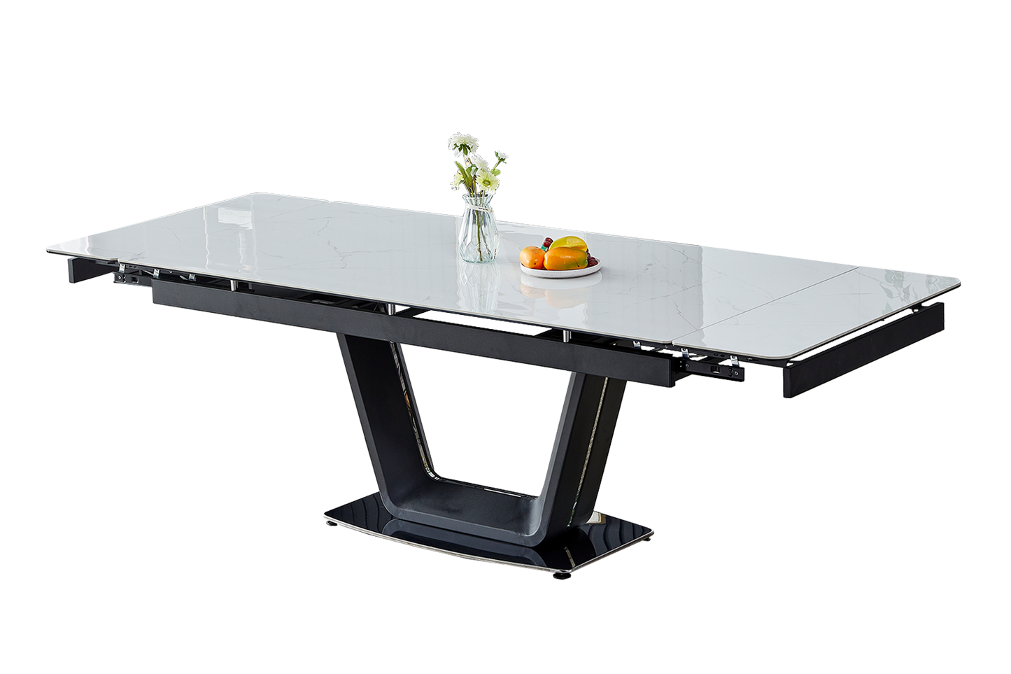 Masă extensibilă V-Wing white ceramic - Gallery Image 3