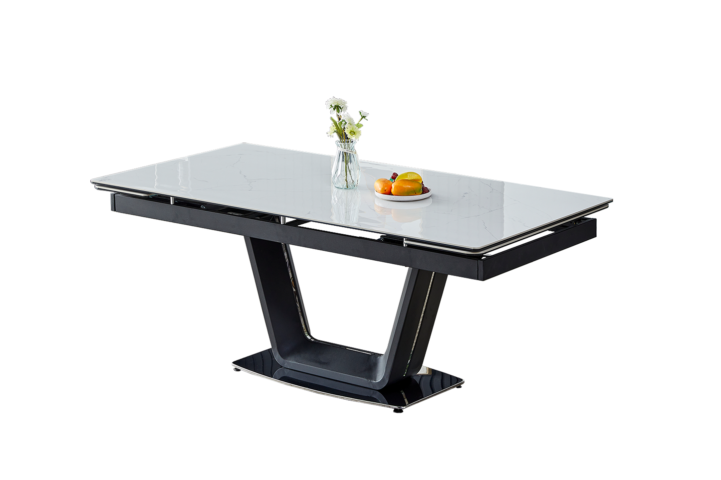 Masă extensibilă V-Wing white ceramic - Gallery Image 4