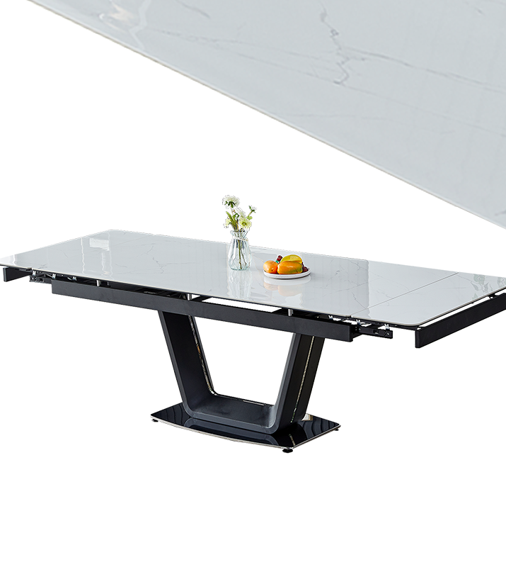 Masă extensibilă V-Wing white ceramic - Main Image