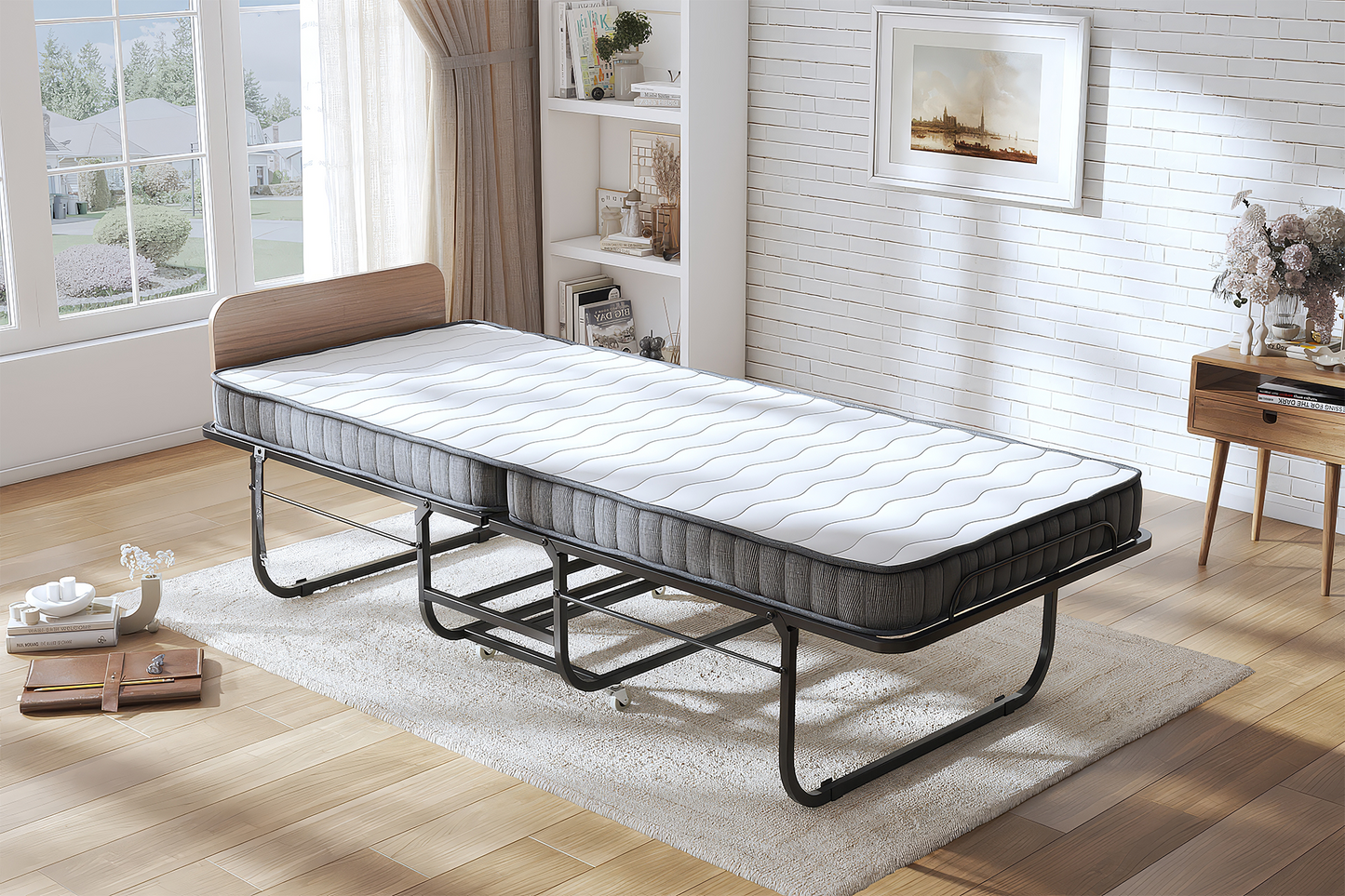 Pat pliabil Alfa cu saltea inclusă - Gallery Image 1