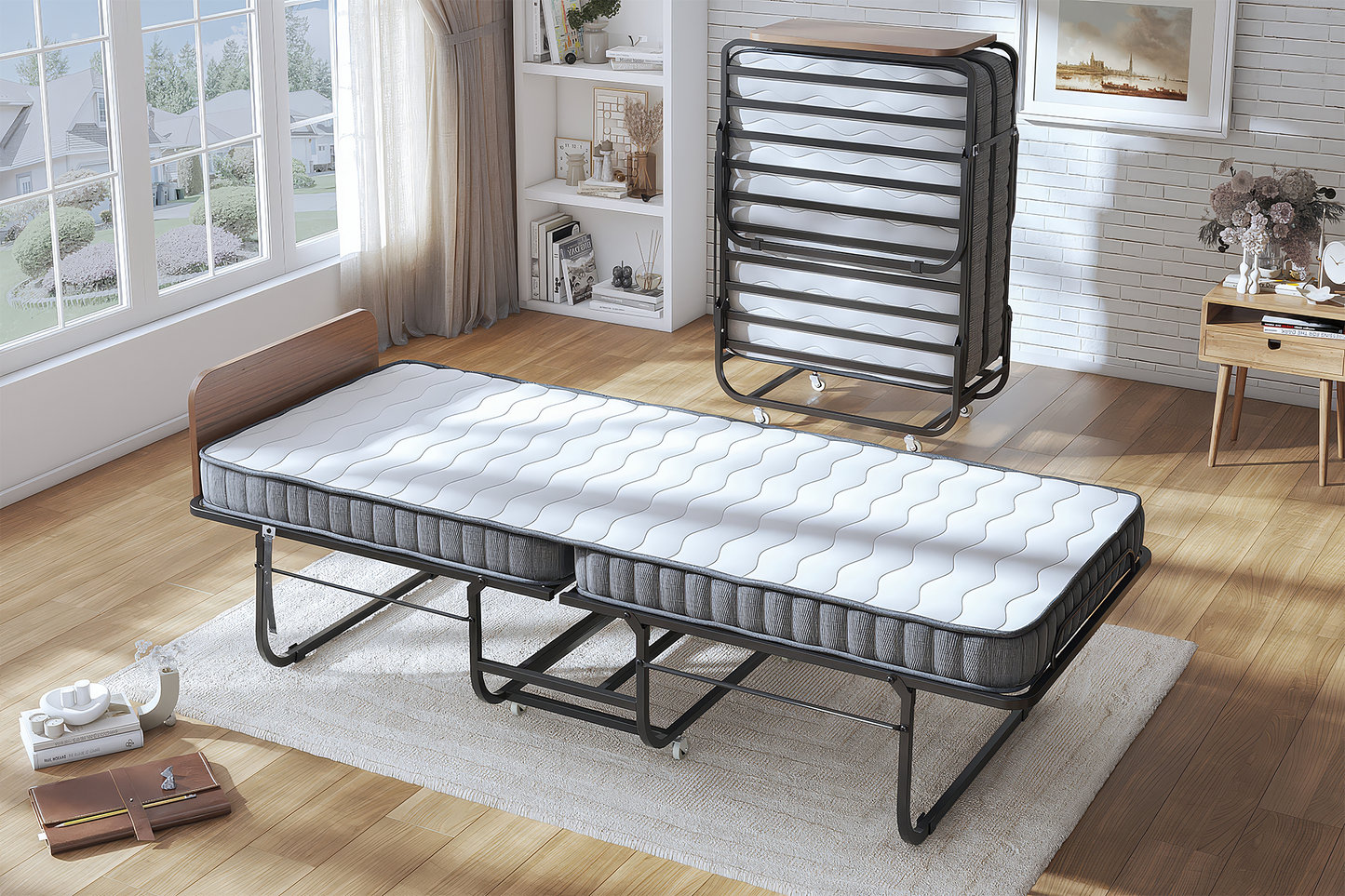 Pat pliabil Alfa cu saltea inclusă - Gallery Image 4
