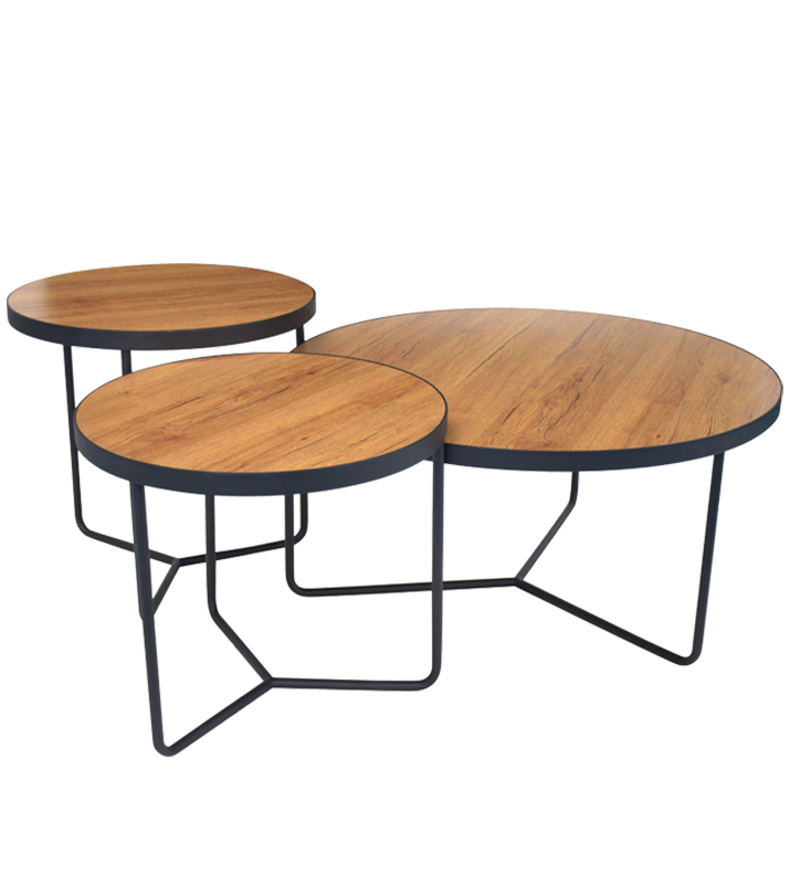 Set 3 măsuțe de cafea Rodos D80/D50/D50 - Main Image