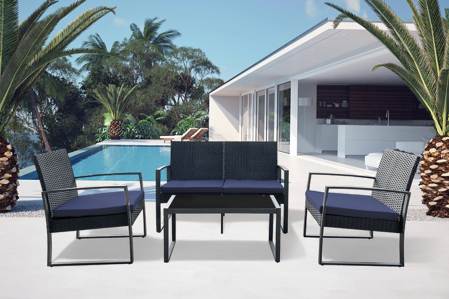 Set mobilier grădină/terasă LEON PLUS 4 piese - Main Image