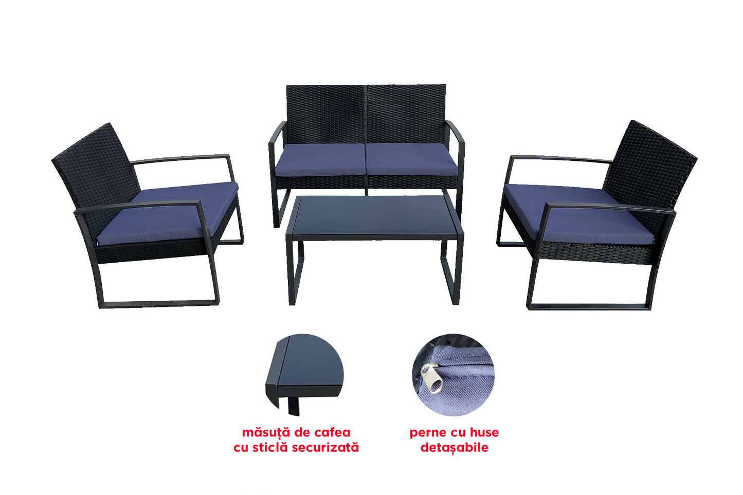 Set mobilier grădină/terasă LEON PLUS 4 piese - Gallery Image 2