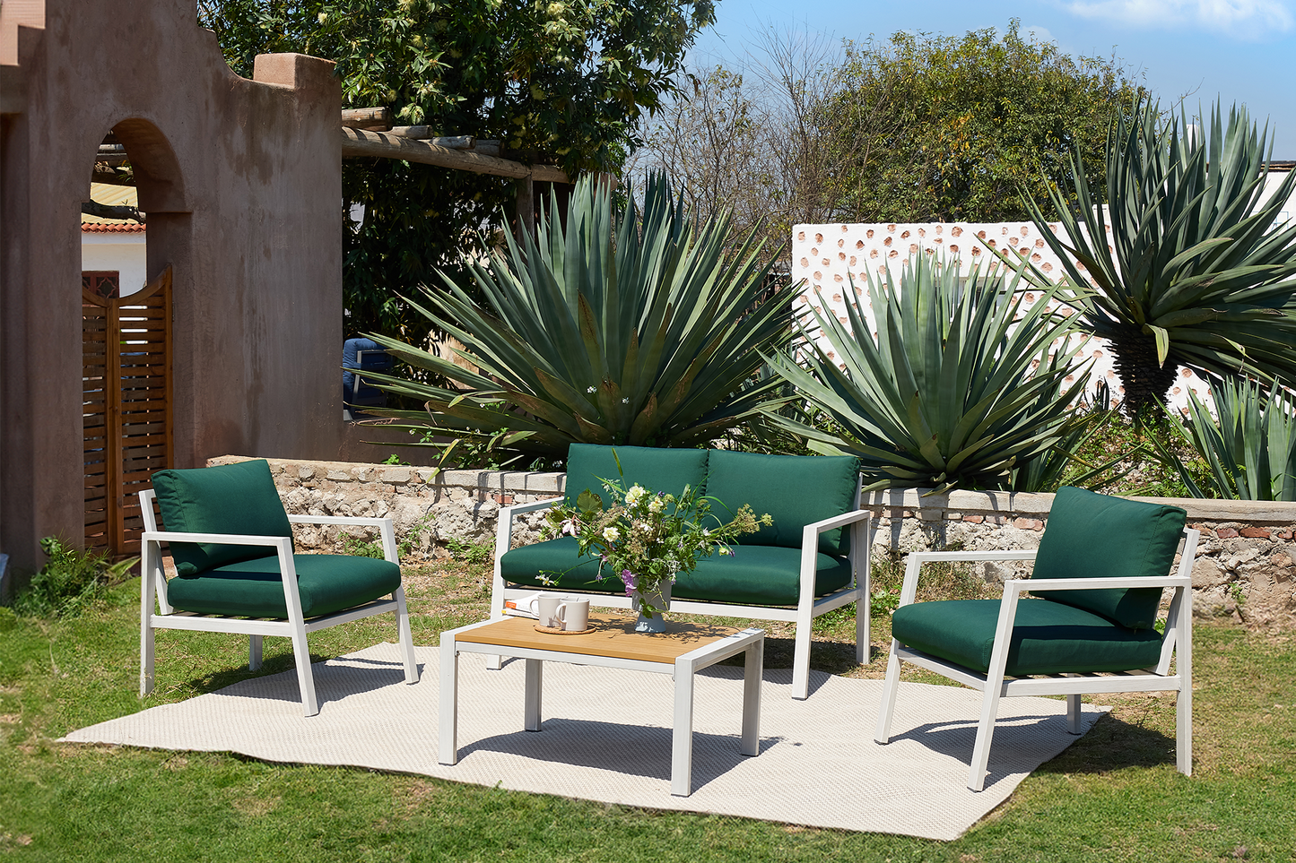 Set mobilier de lux pentru terasă JAVA 4 piese - Main Image