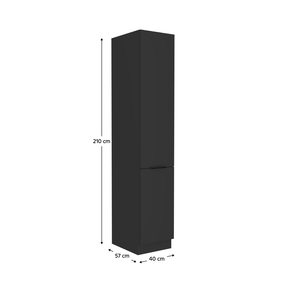Dulap înalt, negru, SIBER 40 DK-210 2F