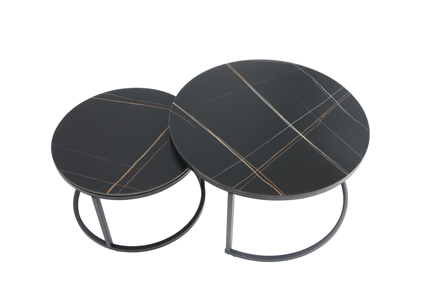 Set 2 măsuțe de cafea Twin ceramic D80/D60 - Gallery Image 2