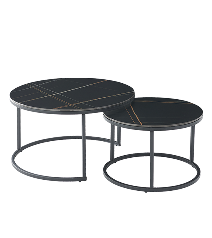 Set 2 măsuțe de cafea Twin ceramic D80/D60 - Main Image